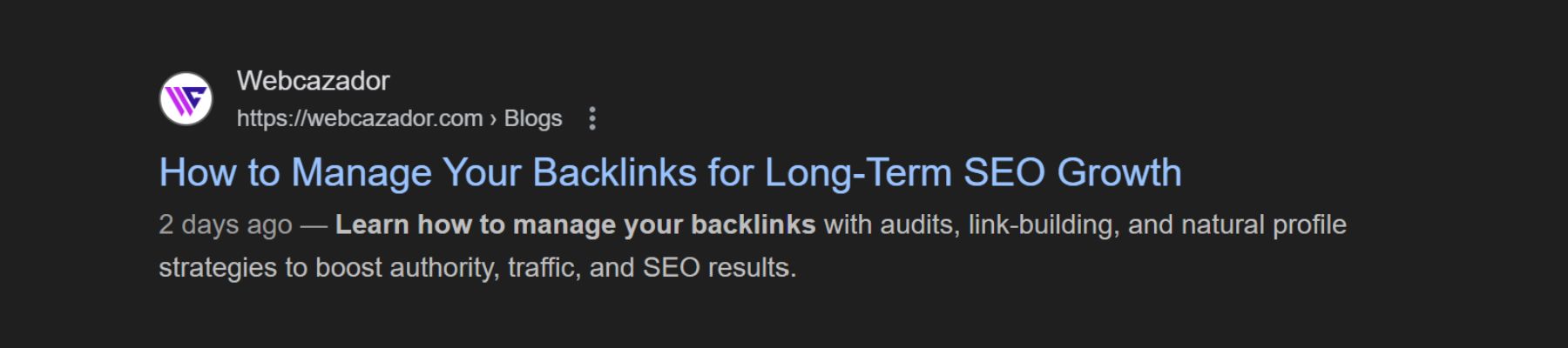 blog post meta description