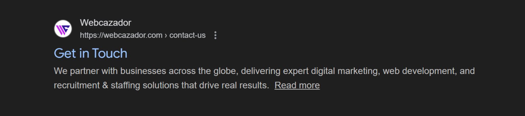 contact page meta description