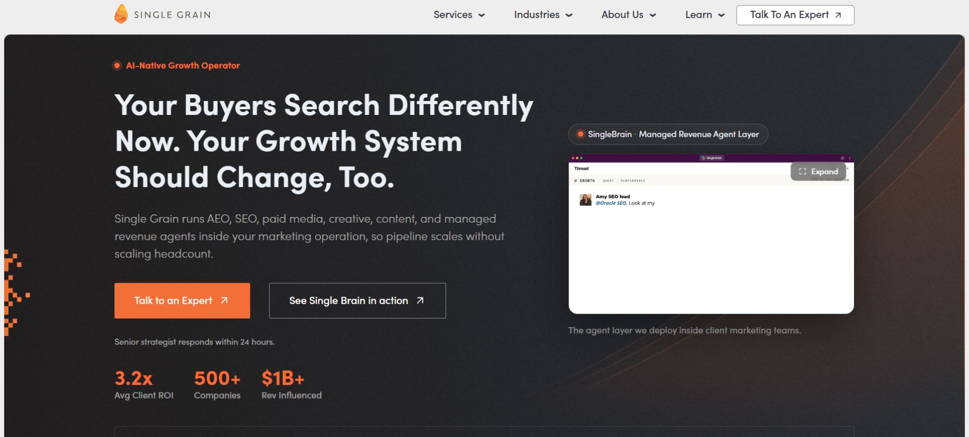 Single Grain ai digital marketing company