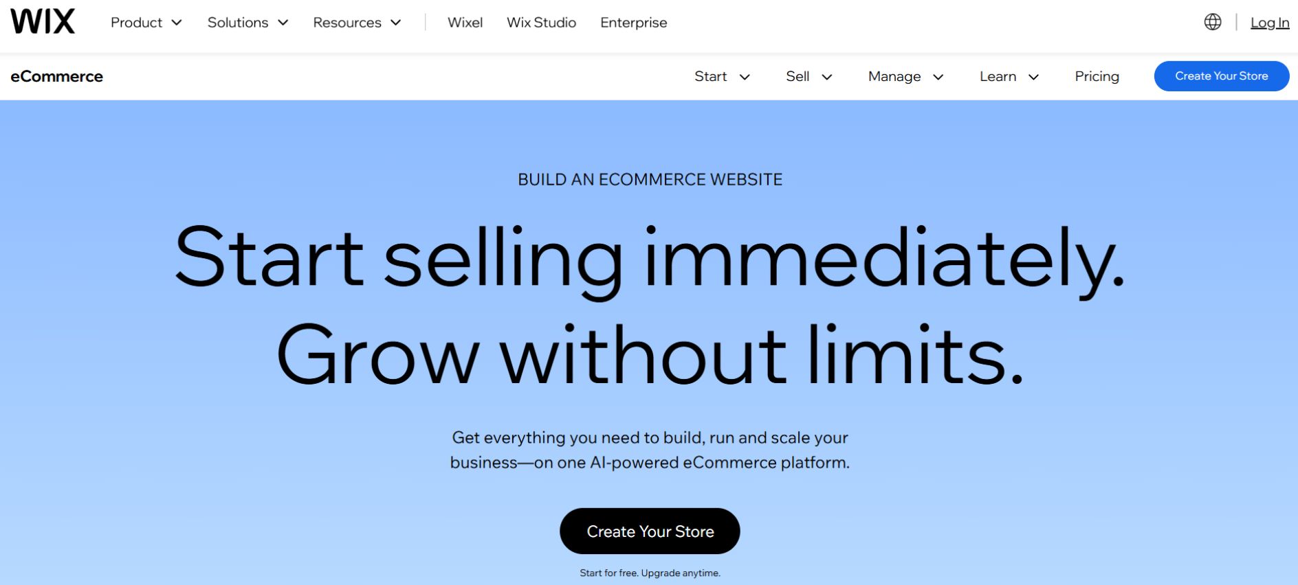 Wix Ecommerce Platform