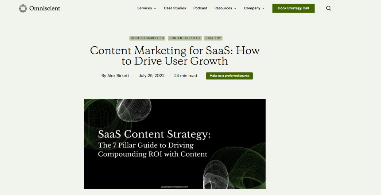 Omniscient Digital SaaS Content Agency