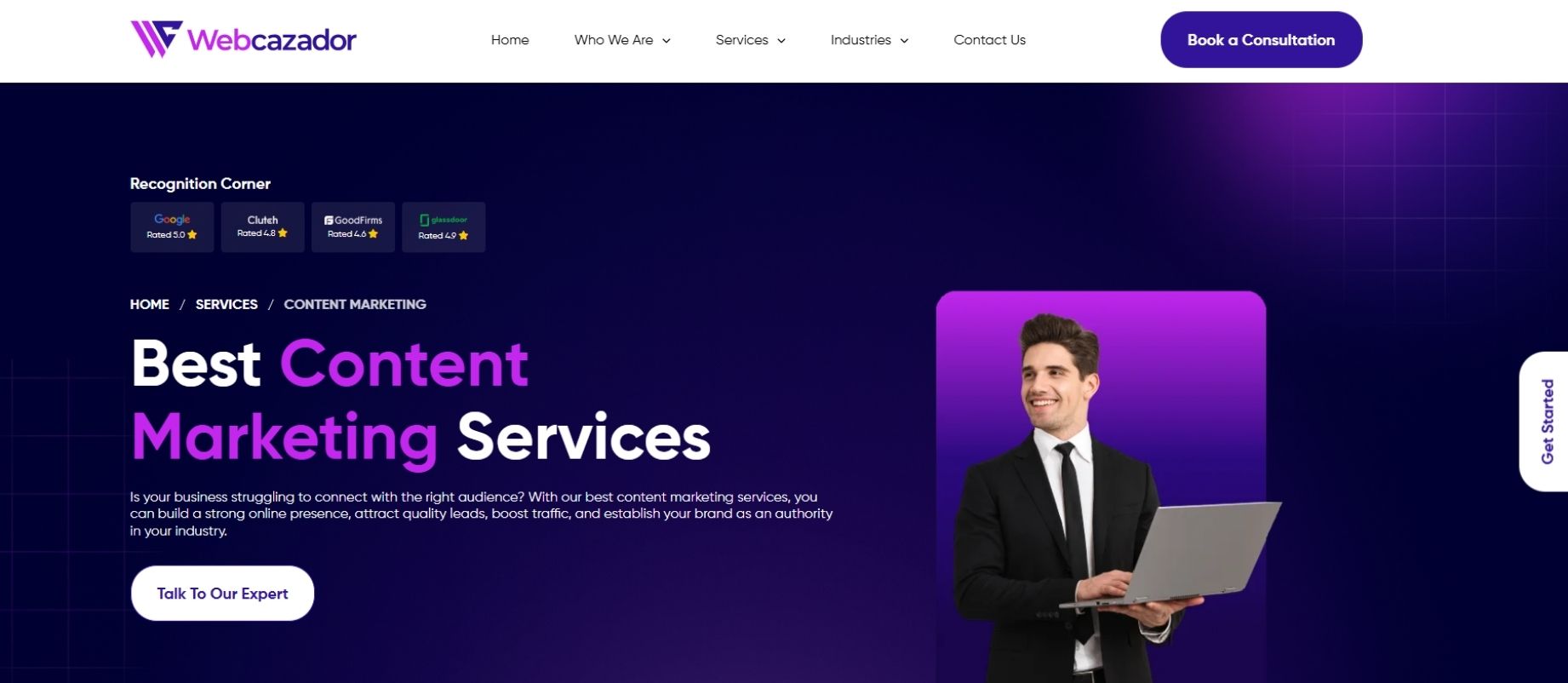 Saas Content Marketing Services by Webcazador