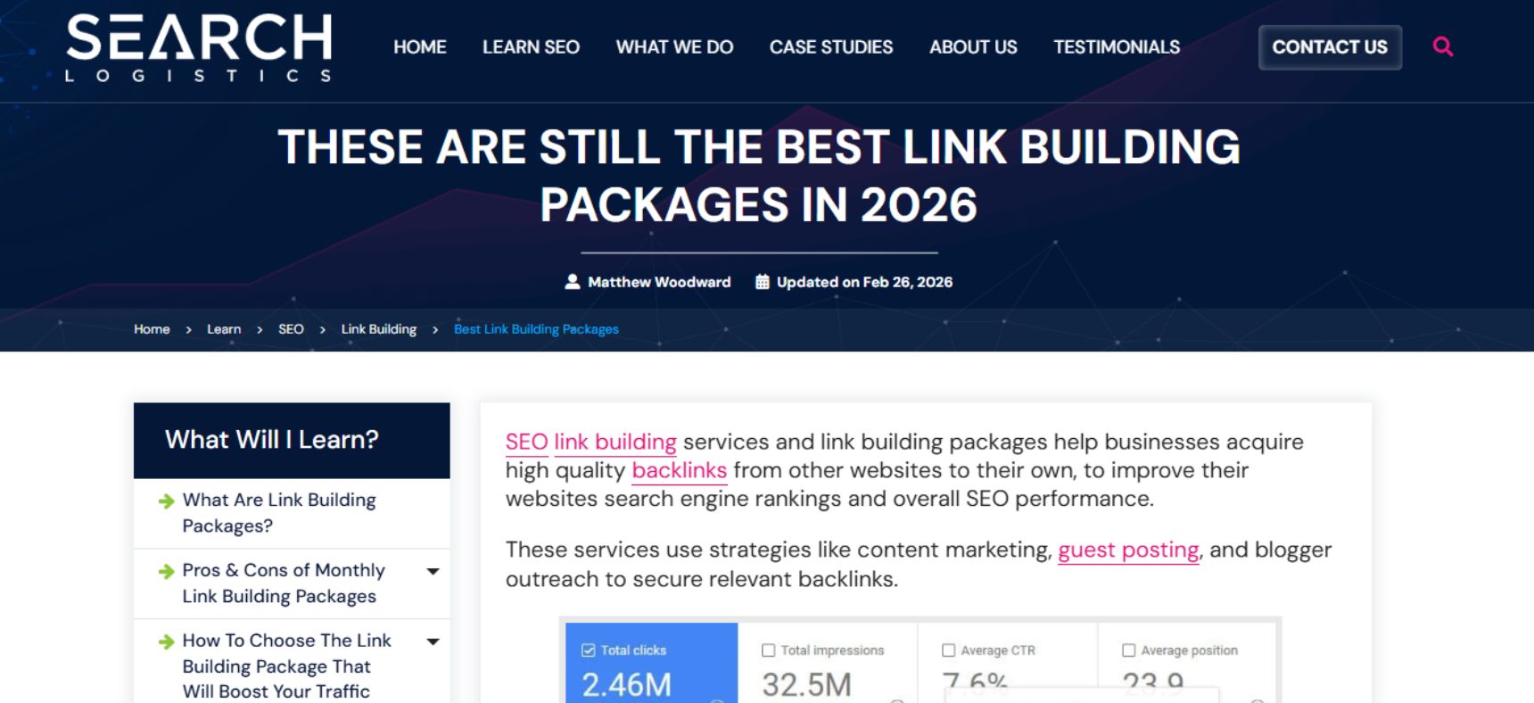 Search Logistics Link Building Company