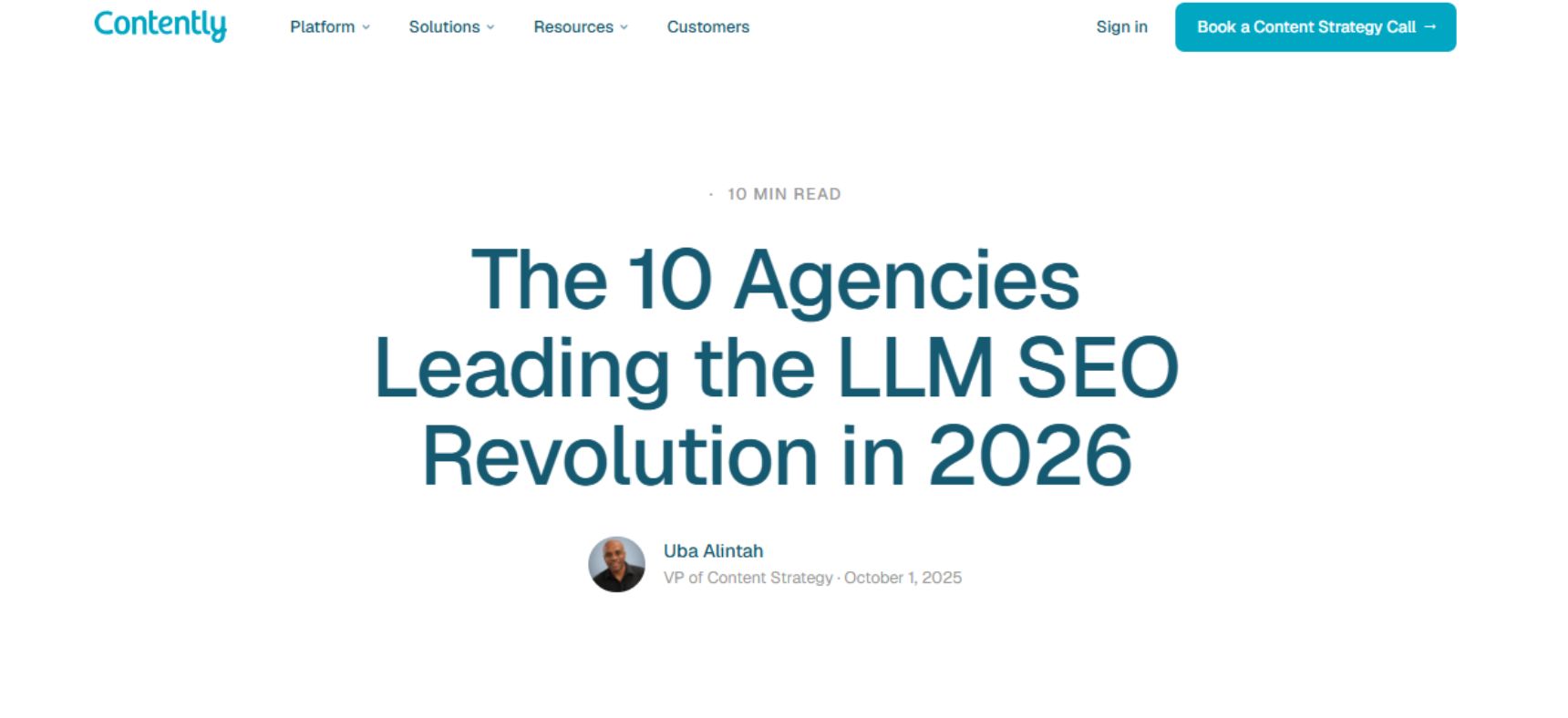 Contently LLMO Agencies